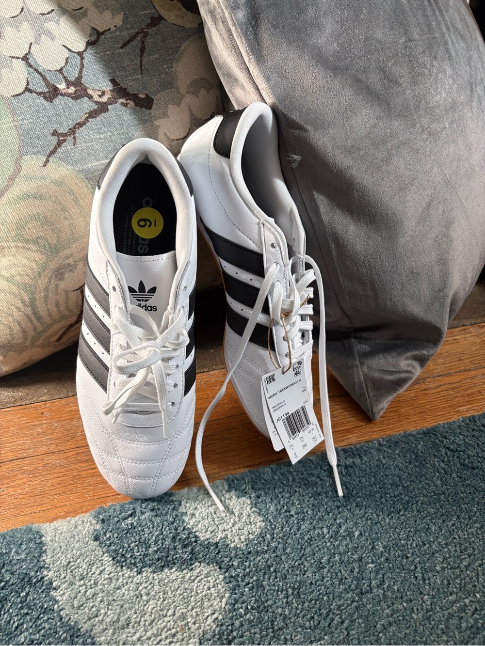 adidas White and Black Classic Low-Top Sneakers